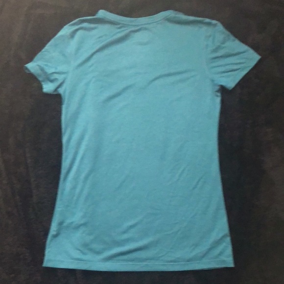 Nike Dri-Fit T-Shirt Blue green Size Small V neck - Picture 4 of 4
